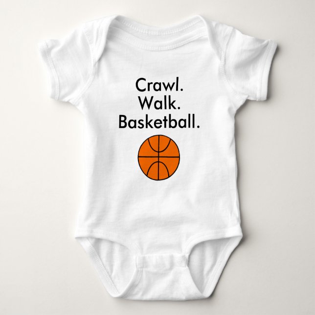 Crawl Walk Basketball Baby Bodysuit Baby Strampler (Vorderseite)