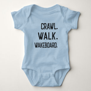 Crawl Walk Board, Niedliches Wakeboarder Baby Strampler