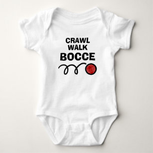 Crawl Walk Boccia lustige Bocci Ball Baby Bodysuit Baby Strampler