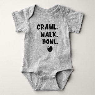 Crawl Walk Bowl, Bowling Baby kleiner Bowling Budd Baby Strampler