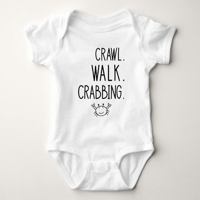 Crawl Walk Crabbing - Little Crabber Baby Strampler (Vorderseite)