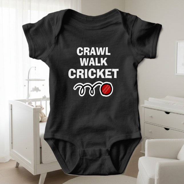 CRAWL WALK CRICKET Sportbodysuit für neues Baby Baby Strampler (cricket bodysuit for baby)