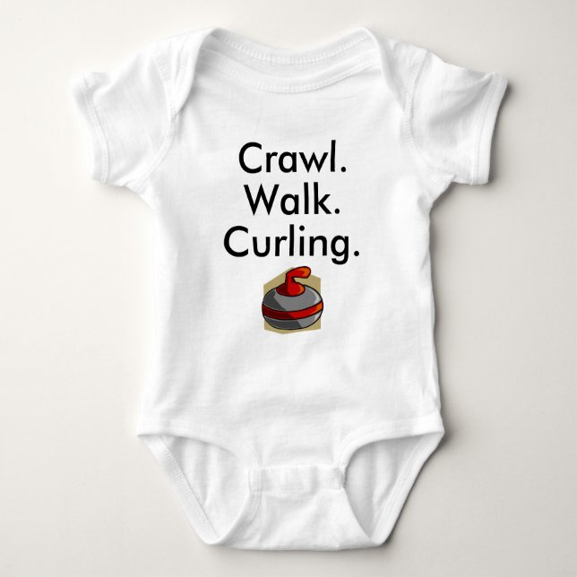Crawl Walk Curling Baby Bodysuit Baby Strampler (Vorderseite)