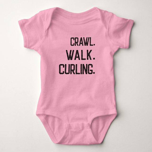 Crawl Walk Curling Baby Strampler (Vorderseite)