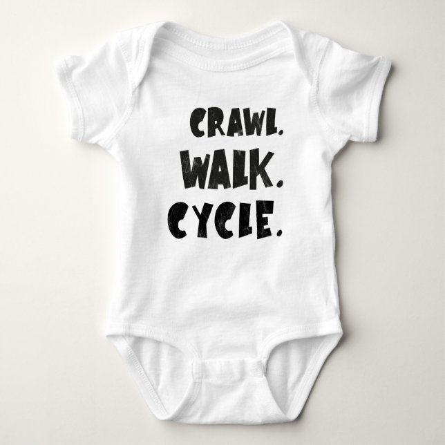 Crawl Walk Cycle - Cycling Baby - Bike Baby Baby Strampler (Vorderseite)