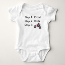 Crawl Walk Dirt Bike Motocross Baby Bodysuit