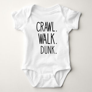 Crawl Walk Dunk - Basketball Baby Strampler