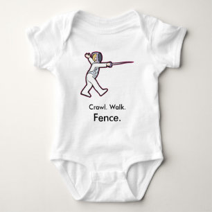 Crawl Walk Fence Fencing Baby Bodysuit Baby Strampler