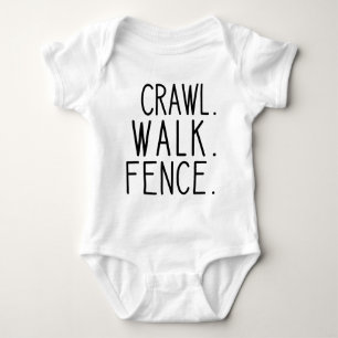 Crawl Walk Fence, Future Fencer Säugling Baby Strampler