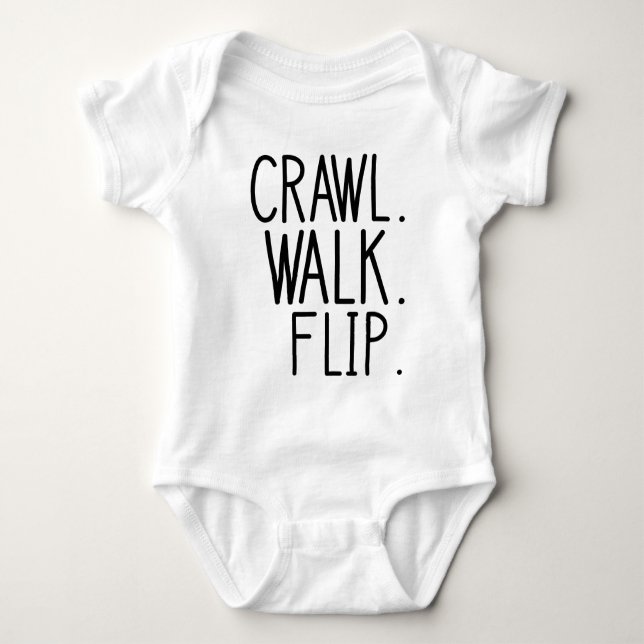 Crawl Walk Gedreht Baby Strampler (Vorderseite)