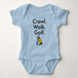 Crawl Walk Golf Golfer Golfing Baby Bodysuit Strampler