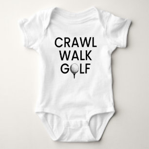 Crawl Walk Golf Vater Baby Strampler