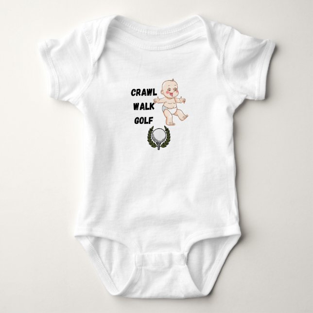 CRAWL WALK GOLFER GOLFER BABY BODYSUIT STRAMPLER (Vorderseite)