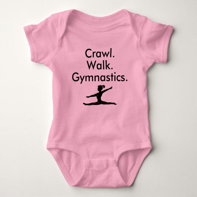 Crawl Walk Gymnastik Gymnast Baby Bodysuit Baby Strampler (Vorderseite)