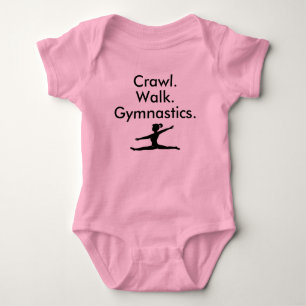 Crawl Walk Gymnastik Gymnast Baby Bodysuit Strampler