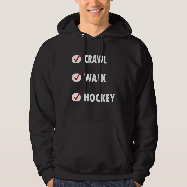 crawl walk hockey hoodie (Vorderseite)