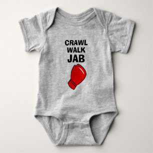 Crawl Walk Jab lustige, zukünftige Boxer Baby Body Strampler