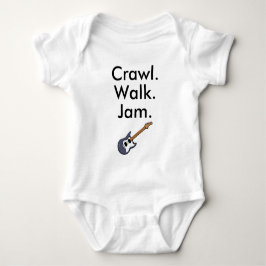 Crawl Walk Jam Guitar Baby Bodysuit Strampler