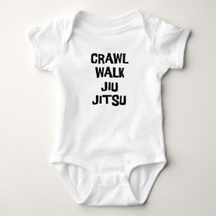 Crawl Walk Jiu-Jitsu Funny Baby Strampler