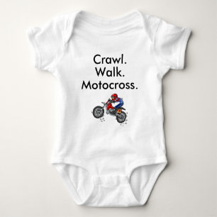 Crawl Walk Motocross Baby Bodysuit Baby Strampler