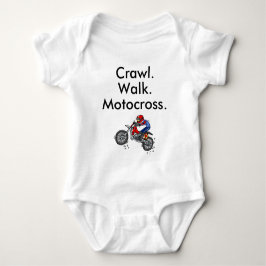 Crawl Walk Motocross Baby Bodysuit Strampler
