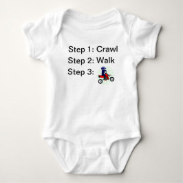 Crawl Walk Motocross Rider Baby Bodysuit Strampler