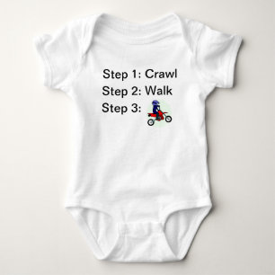 Crawl Walk Motocross Rider Baby Bodysuit Strampler