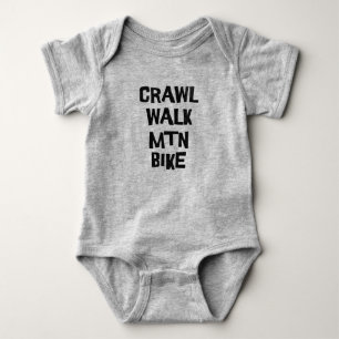 Crawl Walk Mountainbike Funny Baby Strampler