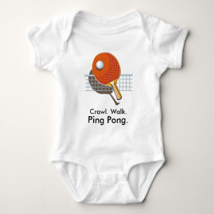 Crawl Walk Ping Pong Tischtennis Baby Bodysuit Baby Strampler
