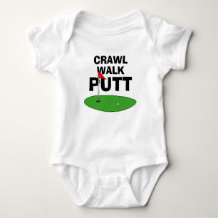 Crawl Walk Putt süßes Golf-Baby-Bodysuit Baby Strampler