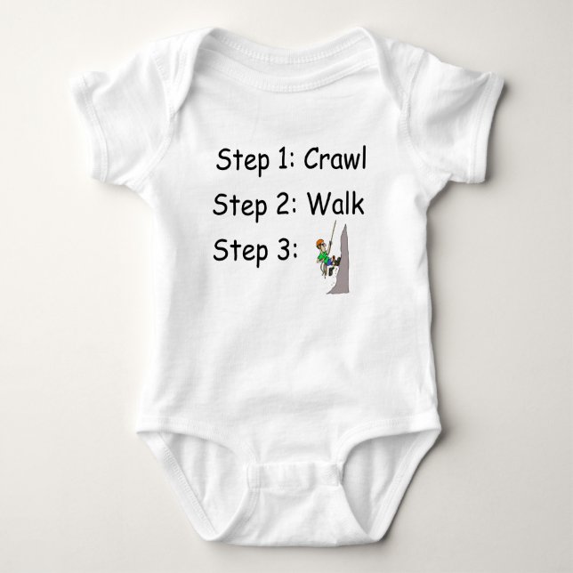 Crawl Walk Rock Climbing Baby Bodysuit Baby Strampler (Vorderseite)