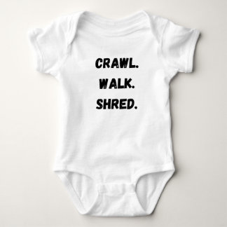 Crawl, Walk, Shred Baby Bodysuit Snowboard Strampler