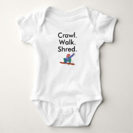 Crawl Walk Shred Snowboard Baby Bodysuit Strampler