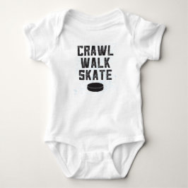 CRAWL WALK SKATE ice hockey baby bodysuit gift Strampler