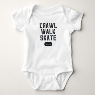 CRAWL WALK SKATE ice hockey baby bodysuit gift Strampler
