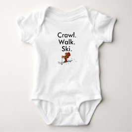 Crawl Walk Skifahrer Skifahrer Babybodysuit Baby Strampler