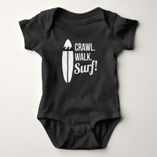 Crawl Walk Surf Baby Strampler