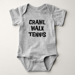 Crawl Walk Tennis Funny Baby Strampler