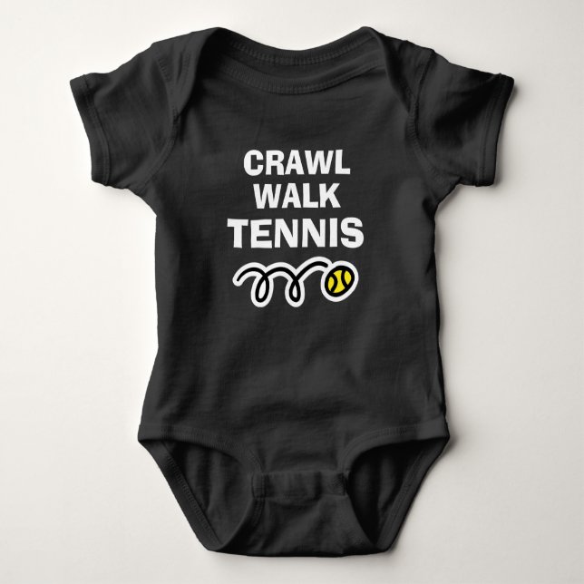 CRAWL WALK TENNIS Sportkleidung für Neugeborene Baby Strampler (Vorderseite)