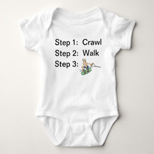 Crawl Walk Wakeboard Baby Bodysuit Baby Strampler