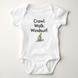 Crawl Walk Windsurf Windsurfer Baby Bodysuit Baby Strampler