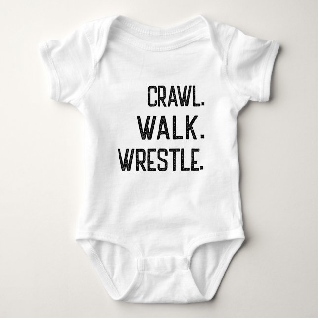 Crawl Walk Wrestle, Ringler Säugling Baby Strampler (Vorderseite)