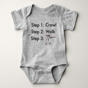 Crawl Walking Fencing Baby Bodysuit Baby Strampler