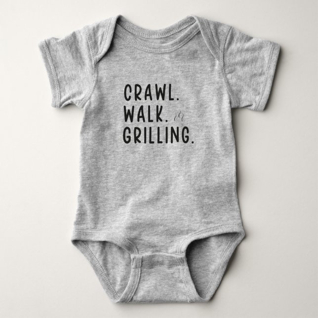Crawl Walking Grillen Cookout Baby Strampler (Vorderseite)