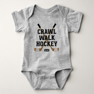Crawl Walking Hockey Niedlich Funny Säugling Bodys Baby Strampler