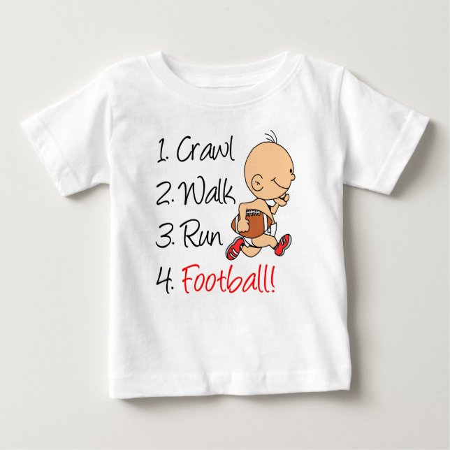 Crawl Wallauf Fußball laufen Baby T-shirt (Vorderseite)