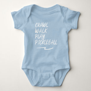 Crawl, zu Fuß, spiele pickleball Baby Bodysuit Baby Strampler