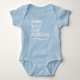 Crawl, zu Fuß, spiele pickleball Baby Bodysuit Strampler