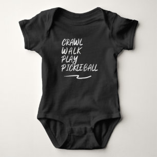 Crawl, zu Fuß, spiele pickleball Baby Bodysuit Strampler