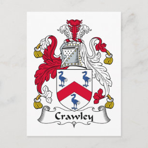 Crawley Familienwappen Postkarte